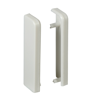 Endstück links 15/58 - Weiss 9010