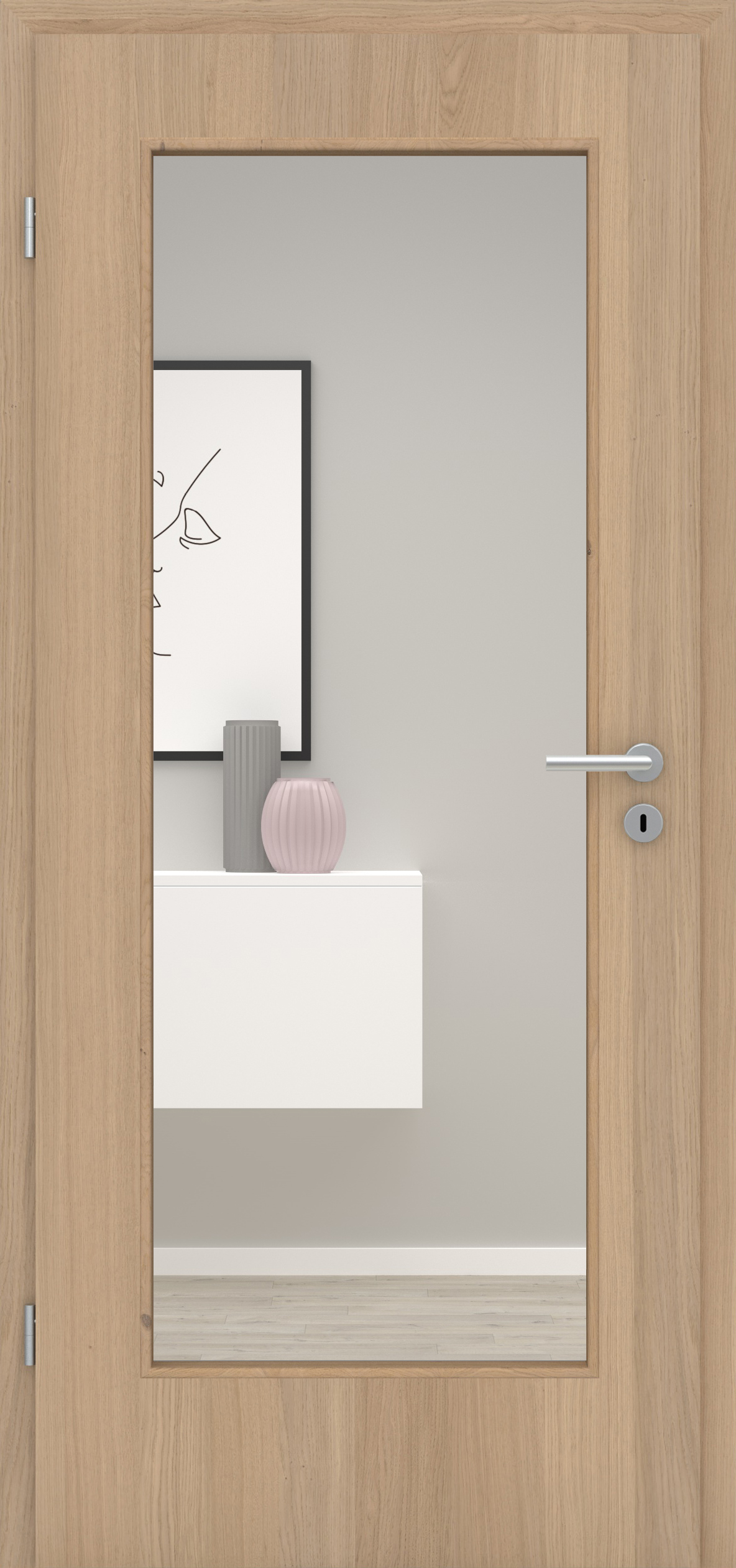Furnier Plankeneiche Creme LA 001 Creme