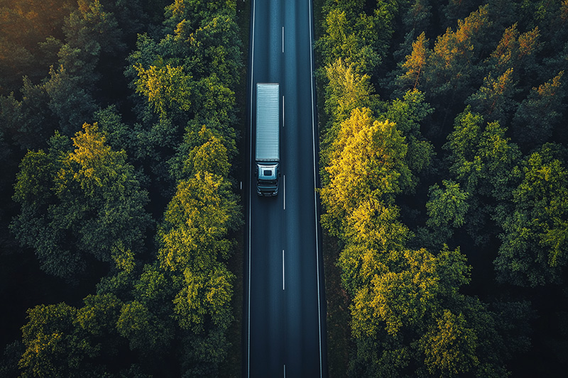 LKW im grünen LKW im grünen
