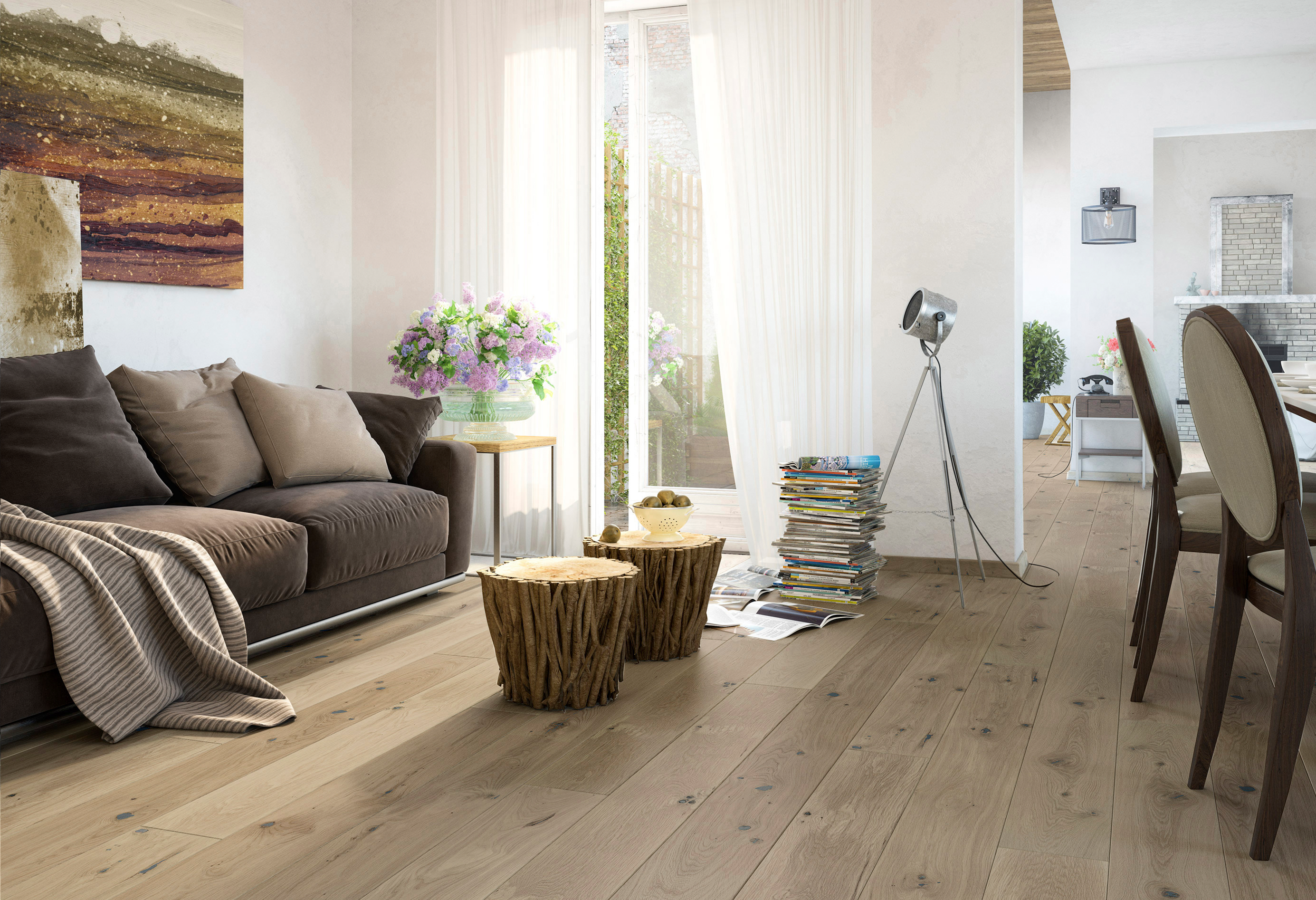Wohnraum mit Parkett Brisbane