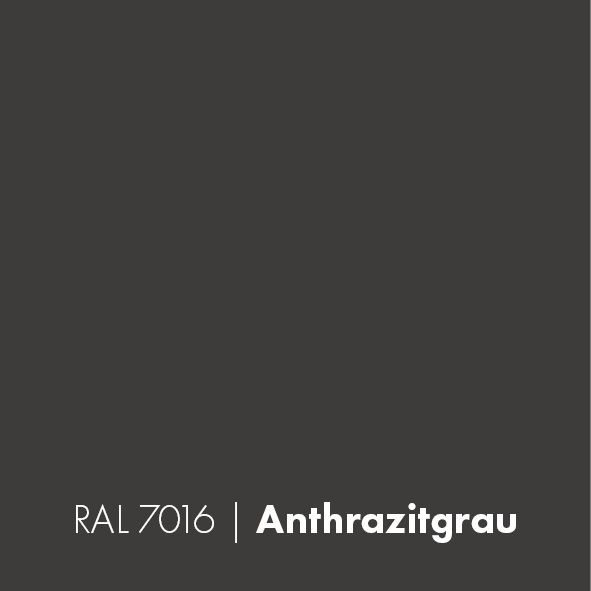 Farbmuster RAL 7016 Anthrazitgrau für Stahl-Loft-Türen