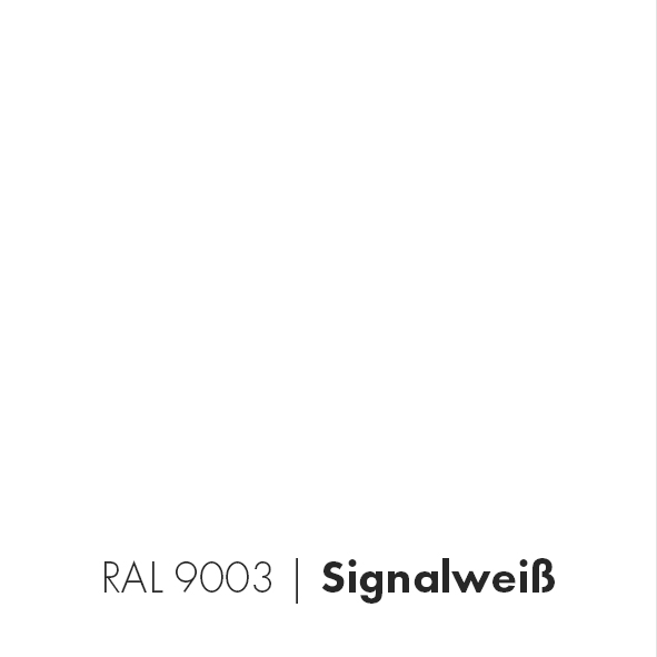 Farbmuster RAL 9003 Signalweiß für Stahl-Loft-Türen