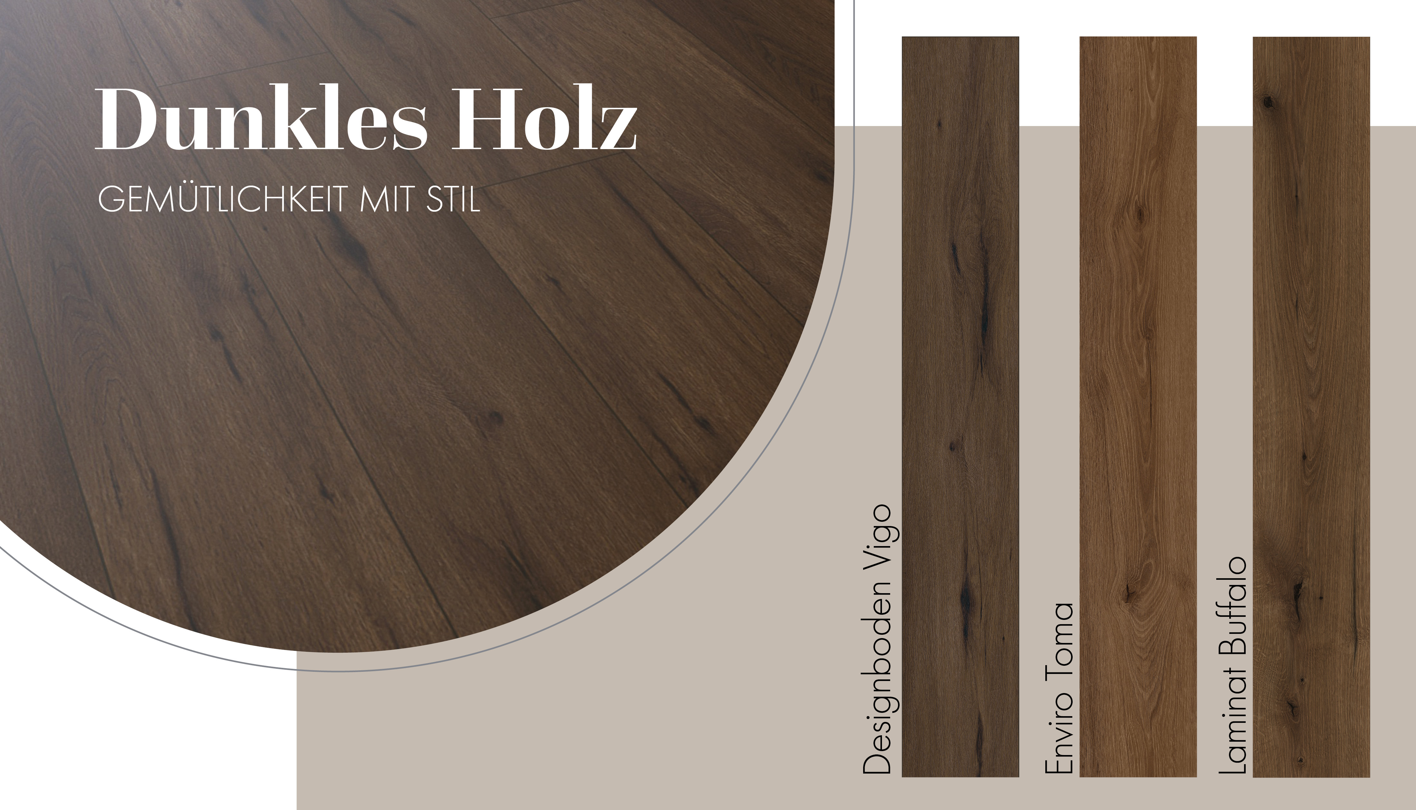 Dunkle Fußböden als Basis im Interieur